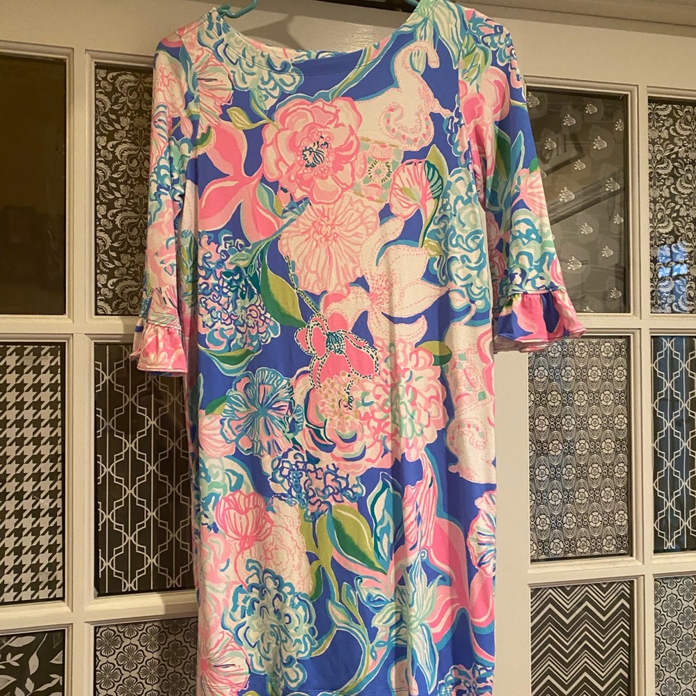 Floral Blue and Pink Lilly Pulitzer Dress